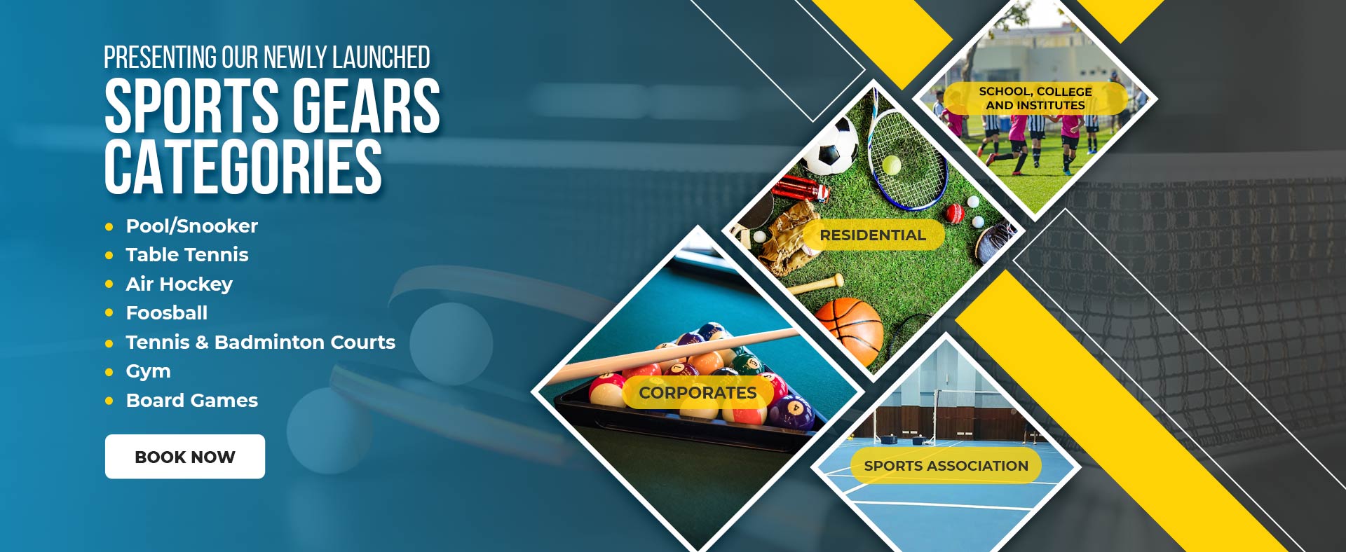 Sports Gears Categories | Book Now